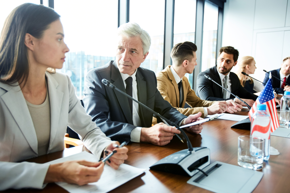government officials in a meeting